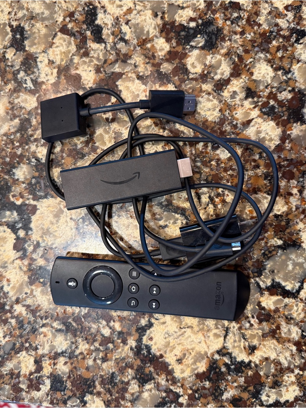 Amazon Black Fire TV Stick with Remote and Cables